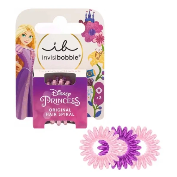 INVISIBOBBLE disney princess original hair spiral rapunzel παιδικά λαστιχάκια μαλλιών πολύχρωμα 3τμχ