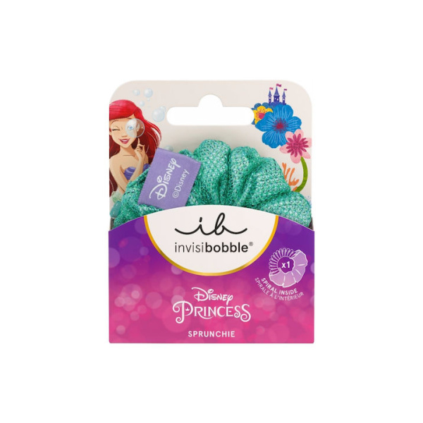 INVISIBOBBLE disney princess sprunchie ariel παιδικά λαστιχάκια μαλλιών πράσινο 1τμχ
