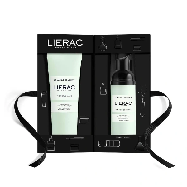 LIERAC promo xmas the scrub mask prebiotics complex 75ml & δώρο the cleansing foam prebiotics complex 50ml