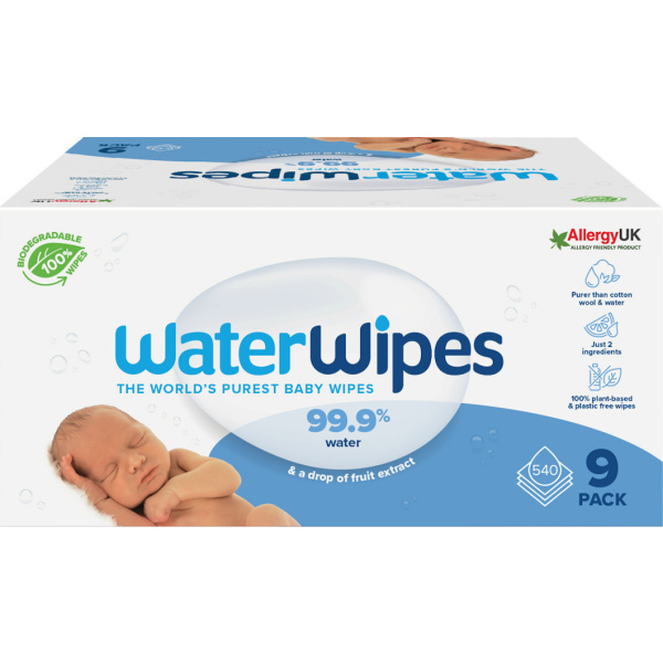 WATERWIPES μωρομάντηλα με 99% νερό χωρίς άρωμα 9x60τμχ