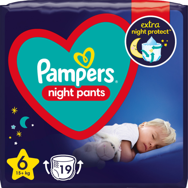 PAMPERS night pants No6 (15+kg) 19τμχ