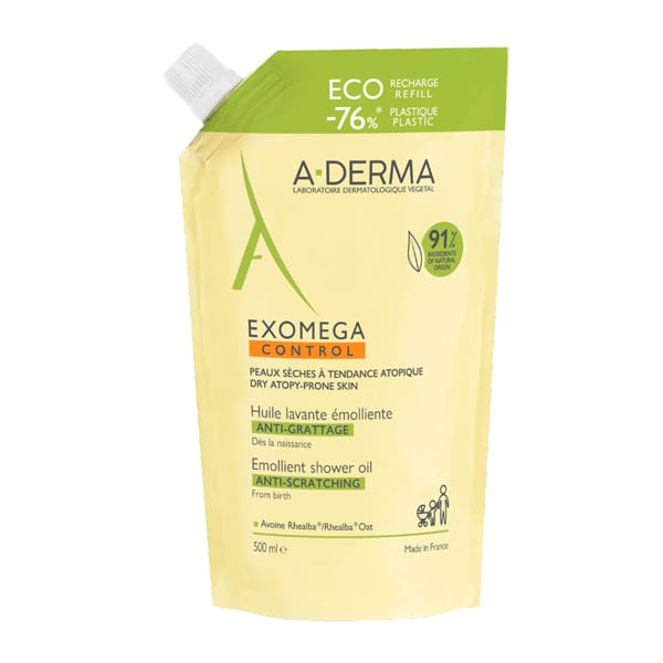 ADERMA exomega control emollient shower oil anti-scratching refill  500ml