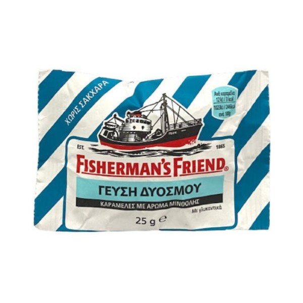 FISHERMAN'S FRIEND spearmint καραμέλες για τον πονόλαιμο με γεύση δυόσμο χωρίς ζάχαρη 25gr