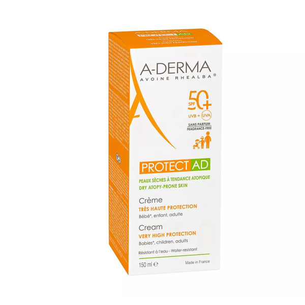 ADERMA protect AD cream spf50+ υψηλή προστασία για δέρμα με ατοπία 150ml