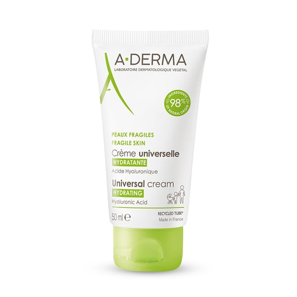 ADERMA universal cream hydrating ενυδατική κρέμα ανάπλασης με υαλουρονικό οξύ 50ml