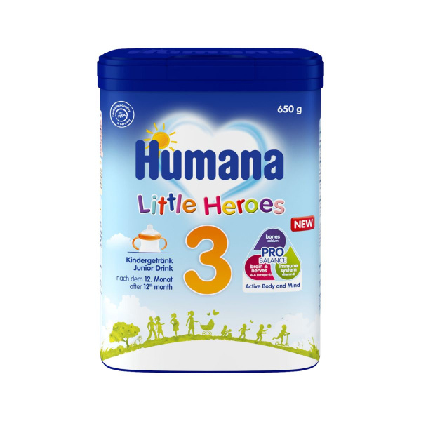 HUMANA optimum 3 little heroes γάλα σε σκόνη 12m+ 650gr