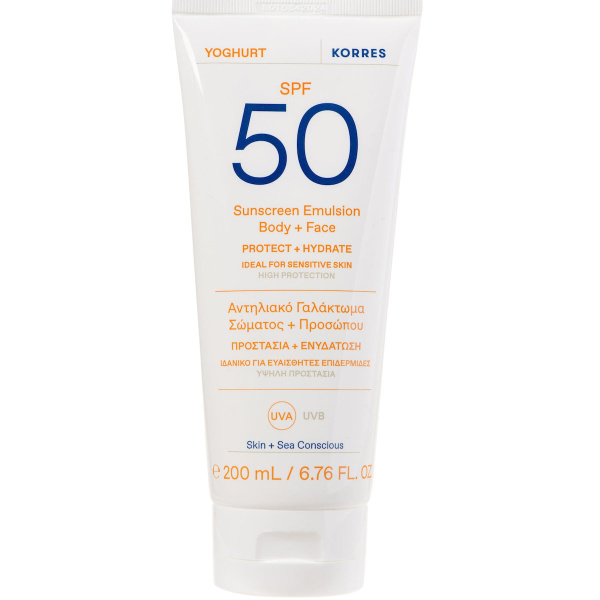 KORRES sunscreen yoghurt emulsion body & face spf50 200ml