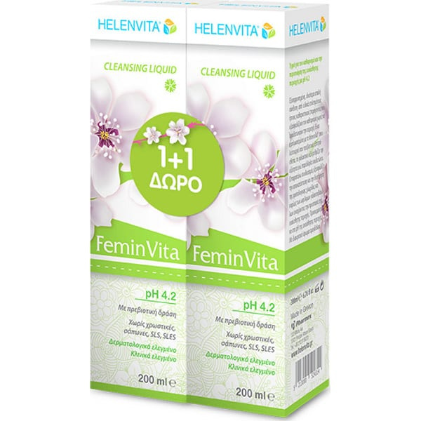 HELENVITA promo feminvita cleansing liquid 200ml  1+1 δώρο
