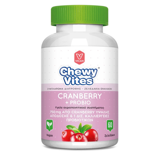 VICAN chewy vites adults cranberry + probio 60gummies